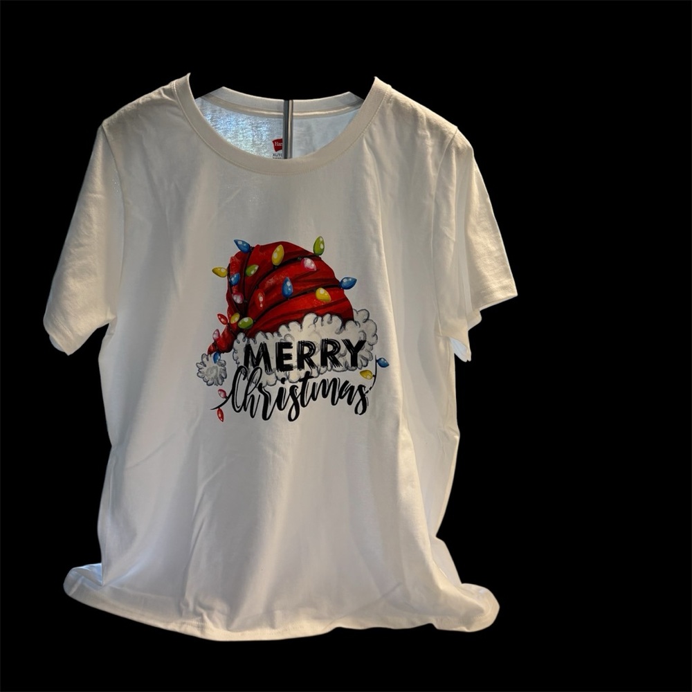 Festive Christmas T-Shirt with Santa Hat Design